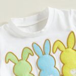 PanLidapan Baby Boys Easter Outfits Summer Clothes Short Sleeve Bunny Print T-Shirt Shorts Toddler 2 Piece Clothes Set Shorts Set Tracksuit - Image 4