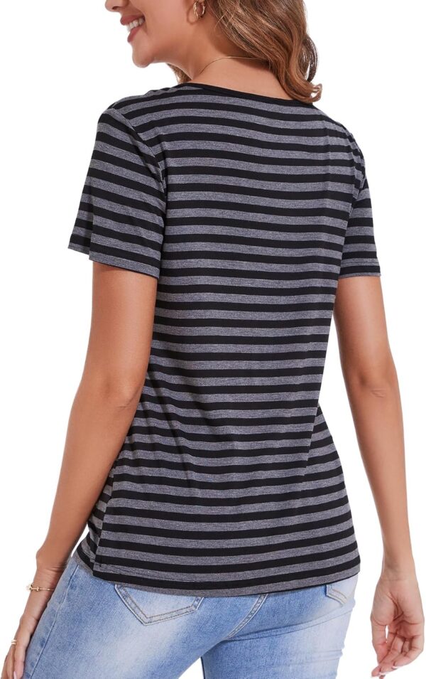 Sosolism Essential Nursing Tops Summer Breastfeeding Tshirt Short Sleeve Soft Feeding tee for Women - Image 4