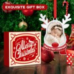 Babys First Christmas Ornament 2024 Girl - Baby First Christmas Ornament 2024 - Baby First Christmas Picture Frame Ornament, Personalized Baby Ornaments for Christmas Tree, Newborn Girl Boy Gift - Image 6