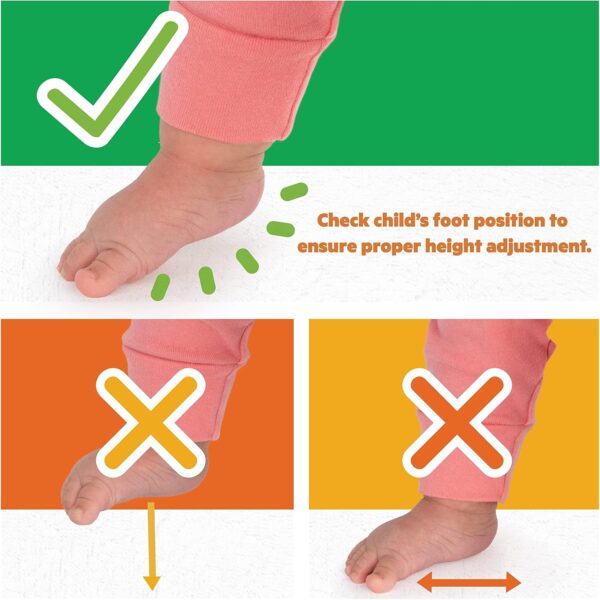 Bright Starts Disney Baby Minnie Mouse Peekaboo Activity Jumper with Lights and Melodies, 8 Toys, 4 Adjustable Positions, Ages 6 Months + - Image 6