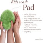 waschies Kids Washing Pads for Babies and Children, for Cleaning Only with Water, Reusable, Skin-Friendly, Super Soft, Made in Germany, Pink, Set of 2 - Image 4