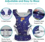 YooxArmor Baby Carrier Newborn to Toddler, Ergonomic Adjustable Toddler Carrier for 7-33 Lbs, Cozy Lightweight Infant Carrier with Neck Support, Baby Holder Carrier with Lumbar Support for Mom Dad - Image 5