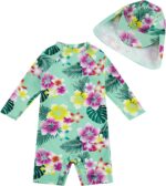 upandfast Baby Girls Swimsuit Baby Swimming Costume UV Baby Girls' Swimwear with Snap Bottom UPF 50+ Sun Protection