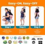 Piggyback Rider Child Toddler Barrier Backpack - Scout Model - Perfect for Hiking, Camping, Fitness, and Travel - Black Bundle - Image 8