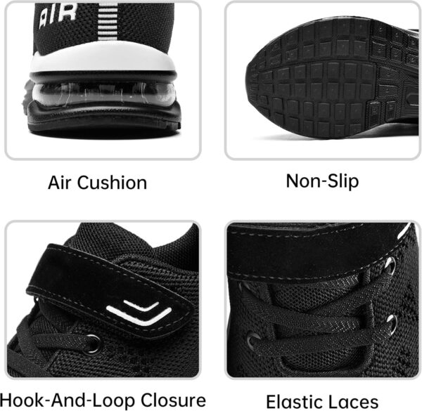 PERSOUL Air Shoes for Boys Girls Kids Children Tennis Sports Athletic Gym Running Sneakers - Image 3
