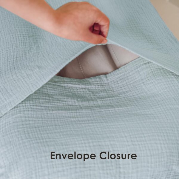 Muslin Baby Cover for Newborn, Soft and Breathable 100% Cotton Lounger Slipcover Neutral, Pack of 2(Dark Blue) - Image 5