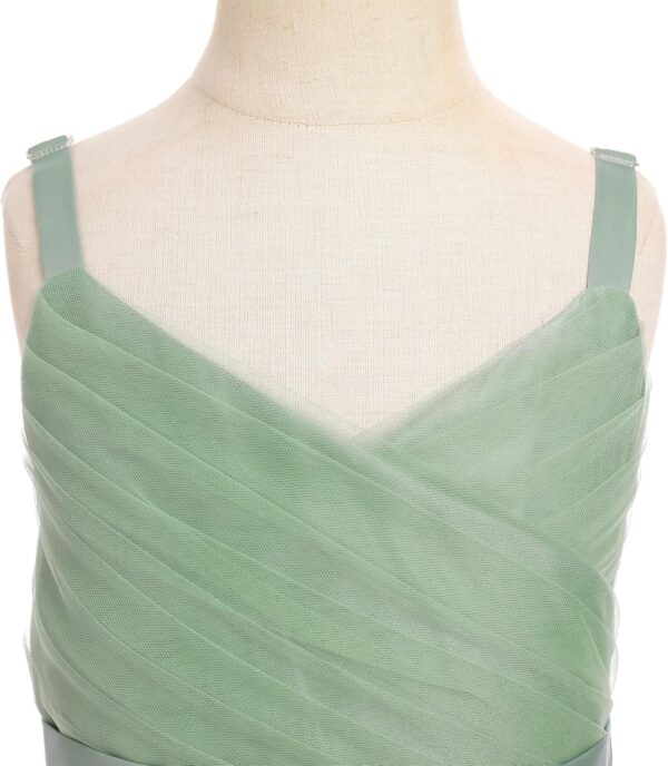 IBTOM CASTLE Flower Girls Tutu Dress Kids Embroidered Wedding Pageant Bridesmaid Dress Girl Pirncess Prom Birthday Party Dress Dance First Communion Ball Gown - Image 3