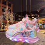 Vorkhuaeri Princess Sneakers for Girls Kids Trainers Light Up Shoes Dress Up Elsashoes Baby Toddler Sneakers Birthday Xmas - Image 5