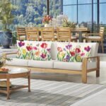 Bonhause Spring Flower Cushion Covers 45 x 45 cm Garden Floral Decorative Throw Pillow Covers for Sofa Bed Home Garden Outdoor Summer Spring Decor Set of 4 - Image 2