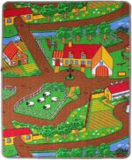 The Rug House Kids Reversible Double Sided Town City Roads Car Playmat Childrens Play Village Farm Mats 80cm x 150cm - Image 4