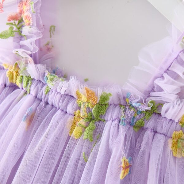 JiAmy Baby Girl Dress Sleeveless Tulle Floral Dresses Toddler Birthday Wedding Princess Party Sundresses for Girls 6 Months-4 Years - Image 3