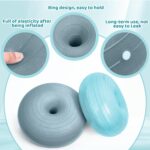 Lewtemi Flexible Seating for Classroom 16.8 Inch Inflatable Yoga Ball Chairs with Inflator Donut Exercise Ball Chair Cushion Seat for Kids Student Sensory Balance Home Office - Image 3