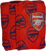 TDP Textiles Kids Arsenal Football Dressing Gown Bath Robe Boys Girls - 13-14 Years, Red (Z01) - Image 3