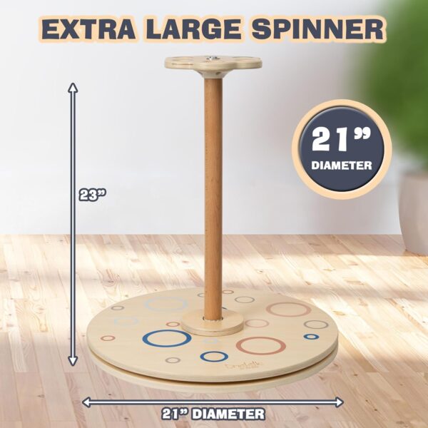 Wooden Stand and Spin Toy | Balance Board 360° Spinner Stand Toddler Toys Age 2, 3, 4, 5, Birthday for Boy Girl, 18 Months +, Kids Toy Indoor or Outdoor for 2 Year Old (Patent Pending) - Image 4