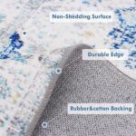 ZCLRUG Luxury Modern Rug 60x120cm Elegant Purple Gold Marble Abstract Bedside Mat Soft Non-slip Area Kitchen Rug Washable No Fading Carpet for Girls Room Dining Room Cottage Bathroom Office Nursery - Image 4