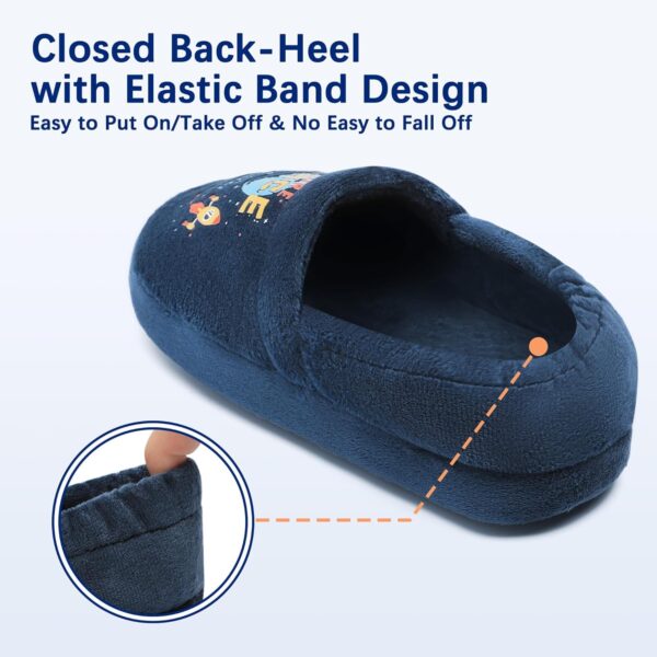 FUPPIA Boys Slippers Non-Slip Soft Comfy Memory Foam Slippers for Little/Big Kids Indoor Outdoor Children Slippers - Image 4