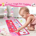 Musical Toys for 1 2 3 4 5 Year Old Girls Gifts,Piano Dance Mat for Kids with 8 Animals Sounds, Early Educational Toddlers Baby Toys Birthday Present for Girls Baby - Easter Gifts for Kids - Image 3