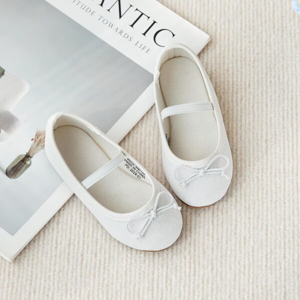 Kiderence Little Toddler Girls Dress Shoes Ballerina Ballet Flats Kids Mary Janes - Image 2