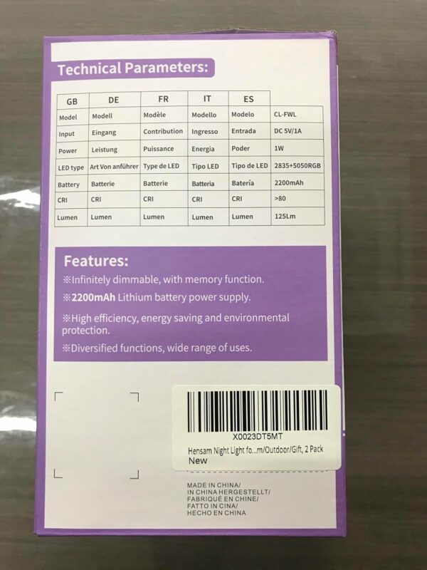 Hensam Night Lights, Rechargeable Lamps with 2200mAh Battery, Portable Touch Light Dimmable Led Table Lamp for Bedroom, Kids, Adults, Baby, 2 Pack - Image 12