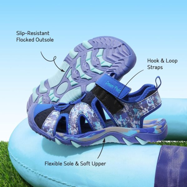 DREAM PAIRS Boys Girls Sandals Closed-Toe Athletic Sport Sandals Summer Outdoor Toddler/Little Kid/Big Kid - Image 4