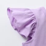 Derouetkia Toddler Baby Girl Clothes Ruffle Tops Solid Colour Short Sleeve and Shorts Summer Outfits Set - Image 3