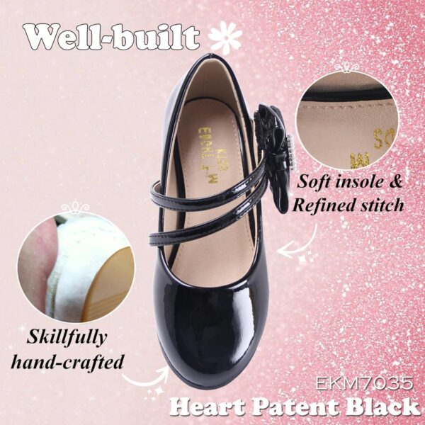 Princess Dress Up Shoes Girls' Mary Jane Shoes - Girls Party Pumps - Flower Girl Wedding Party Girls Sparkly Shoes - Image 4