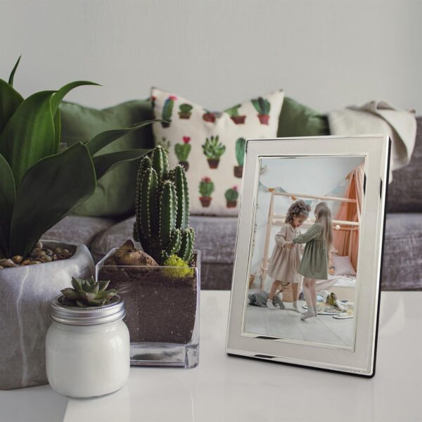 Frametigo Silver Plated Plain Satin Photo Frame - Fits Photo Size 4"x6" (10x15cm) - Image 6