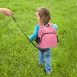ISAOA Toddler Backpack with reins, Kids Anti-Lost Rucksack with Safety Harness,Pink Littele Polka Dot Backpack for Boys and Girls Baby Preschool Mini Bag with Leash,S - Image 7