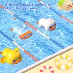 BelleStyle Baby Bath Toys, 5 Pcs Wind Up Bath Tub Toys for Kids 1 2 3 4 Years Old, Paddling Pool Toys Floating Swimming Duck Turtle Whale Clockwork Water Toys for Toddlers Boys Girls Baby Bath Time - Image 2