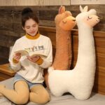 Alpaca Soft Toy Plush Toy, Cute Animal Cushion, Cute Soft Cuddly Toy, Plush Toy, Decoration Plush Cushion, Sleeping Pillow for Sofa, Children's Room, Gifts for Baby, Children, Women, 100 cm (White) - Image 7
