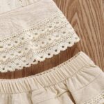 MoccyBabeLee 2Pcs Baby Girl Clothes Sleeveless Vest Top and Ruffle Bloomers Shorts Set Toddler Lace Trim Summer Outfits - Image 4