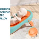 Coo11 Baby Bath Seat for 0-6 Months Newborn, Foldable Anti-Slip Chair Support, Ergonomic Quick Drying Design & Soft Rubber Headrest, Portable & Lightweight Bathing Essential for Home & Travel - Orange - Image 4