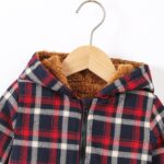OverDose Boutique Kids Toddler Fleece Lined Warm Shirt Jacket Plaid Long Sleeve Hooded Full Zip Baby Boys Girls Fall Winter Hoodie Shirt Coat Outwear Teen Tee Shirt - Image 2