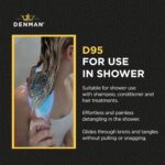Denman Wet Detangler Shower Hairbrush for Detangling All Hair Types for Women, Kids and Men - Wet Hairbrush for Everyone – (Purple) D95 - Image 4