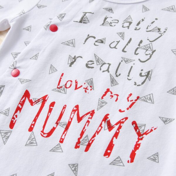 Tinykeke Newborn Baby Boy Girl Letters Footies Romper Unisex-Baby 2 Pack Footed Jumpsuit - Image 5