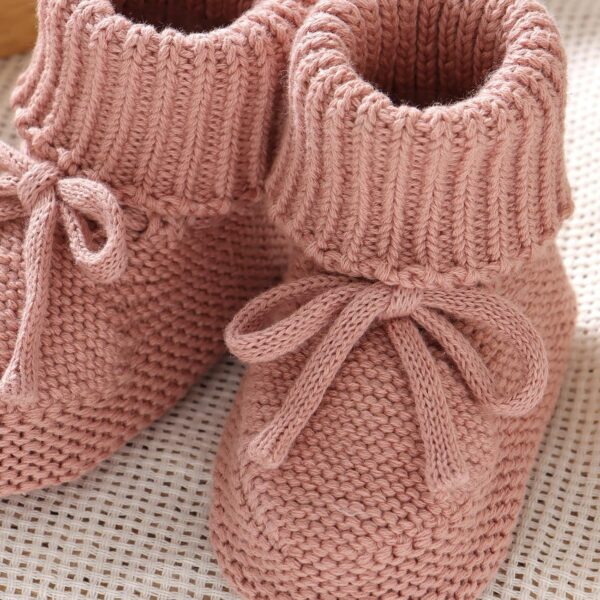 mimixiong Baby Booties Newborn First Walkers Cozy Shoes Warm Knit Soft Booties for Toddler Infant Boy Girl - Image 5