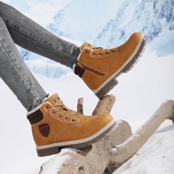 ARRIGO BELLO Winter Boots for Boys Lined Zipper Kids Snow Lace-up Girls Warm Winter Boot Sizes 12.5-5 - Image 7