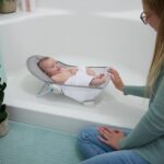 Ingenuity Foldaway 2-Position Baby Bath Seat, Adjustable Support for Sink or Bathtub, Ages 0-6 Months up to 20 Pounds, Machine-Washable Sling - Image 7
