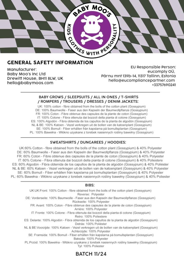 Baby Moo's Leopard Print Baby Grow | Unisex Black & White Animal Print Cute Bodysuit Vest - Unique & Trendy New Parents & Baby Gifts - Image 3