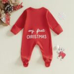 Baby Girl Boy My First Valentine's Day Outfit Mommy's Valentine Footie Romper Zipper Jumpsuit Newborn Infant Clothes - Image 4