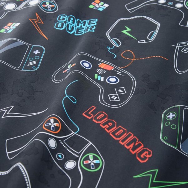 Happy Linen Company Girls Boys Kids Gaming Controller Black Toddler Cot Bed Reversible Soft Easy Care Bed Linen Duvet Cover Quilt Bedding Set With Pillow Case - Image 4