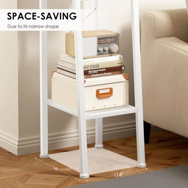 SogesHome Shelving Units Shelving Utility Shelves Metal Shelves Storage Display Rack Bookcase Home Shelf Storage Unit Standing Shelves 4 Tiers White 35.5 * 30 * 147cm,SH-LXH-TJ30W - Image 4