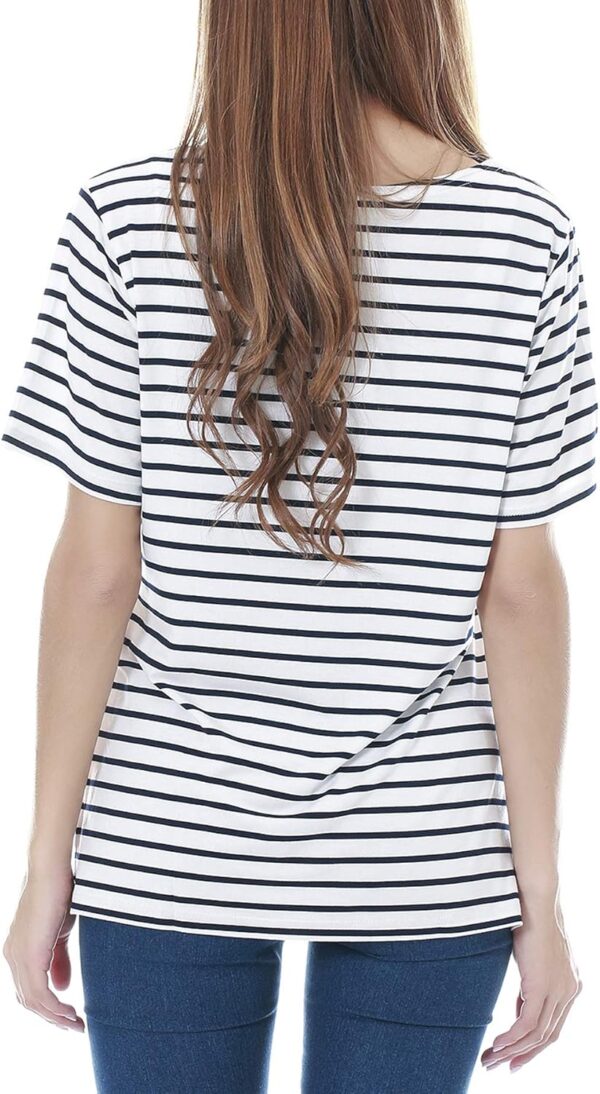 Smallshow Nursing Tops Women’s Maternity Short Sleeve Shirts Maternity Breastfeeding Clothes - Image 3