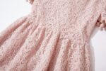 Beganly Girls Elegant Lace Princess Dress Toddler Vintage Pom Pom Flutter Sleeve Party Dresses - Image 4