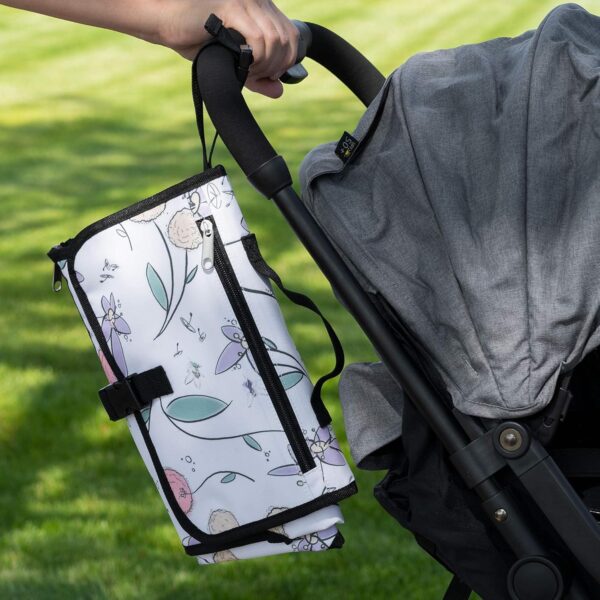 JumpOff Jo – Portable Changing Pad – Padded Diaper Changing Station – Fairy Blossom - Image 6