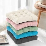 Floor Pillow Cushions for Adults Sitting Large Big Pillows for Floor Seating Square Memory Foam Thick Tufted, 22 x 22 Inch, Set of 2, Blue - Image 7