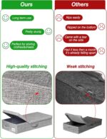 punemi Under Bed Storage With Lids, 2 Pack Large Underbed Storage Containers Clothes W/ 3 Handles, Foldable Low Profile Stackable Storage Drawer Organizer Bins Box for Blanket Shoe Toy Bedroom, Grey - Image 5