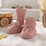 mimixiong Baby Booties Newborn First Walkers Cozy Shoes Warm Knit Soft Booties for Toddler Infant Boy Girl - Image 6