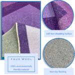 USTIDE Purple Kids Playroom Rug Area Rug Nonslip Washable Rug Lovely Mysterious Carpet Nursery Bedroom Rug,Indoor - Image 5