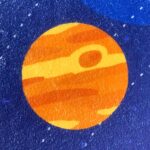 USTIDE Cute Kids Rug Outer Space Rug Universe Galaxy Rug Dark Blue Round Rug with Airship Rocket Soft Non Slip Carpet For Living Room Kids Bedroom Playroom Nursery, 120cm - Image 6